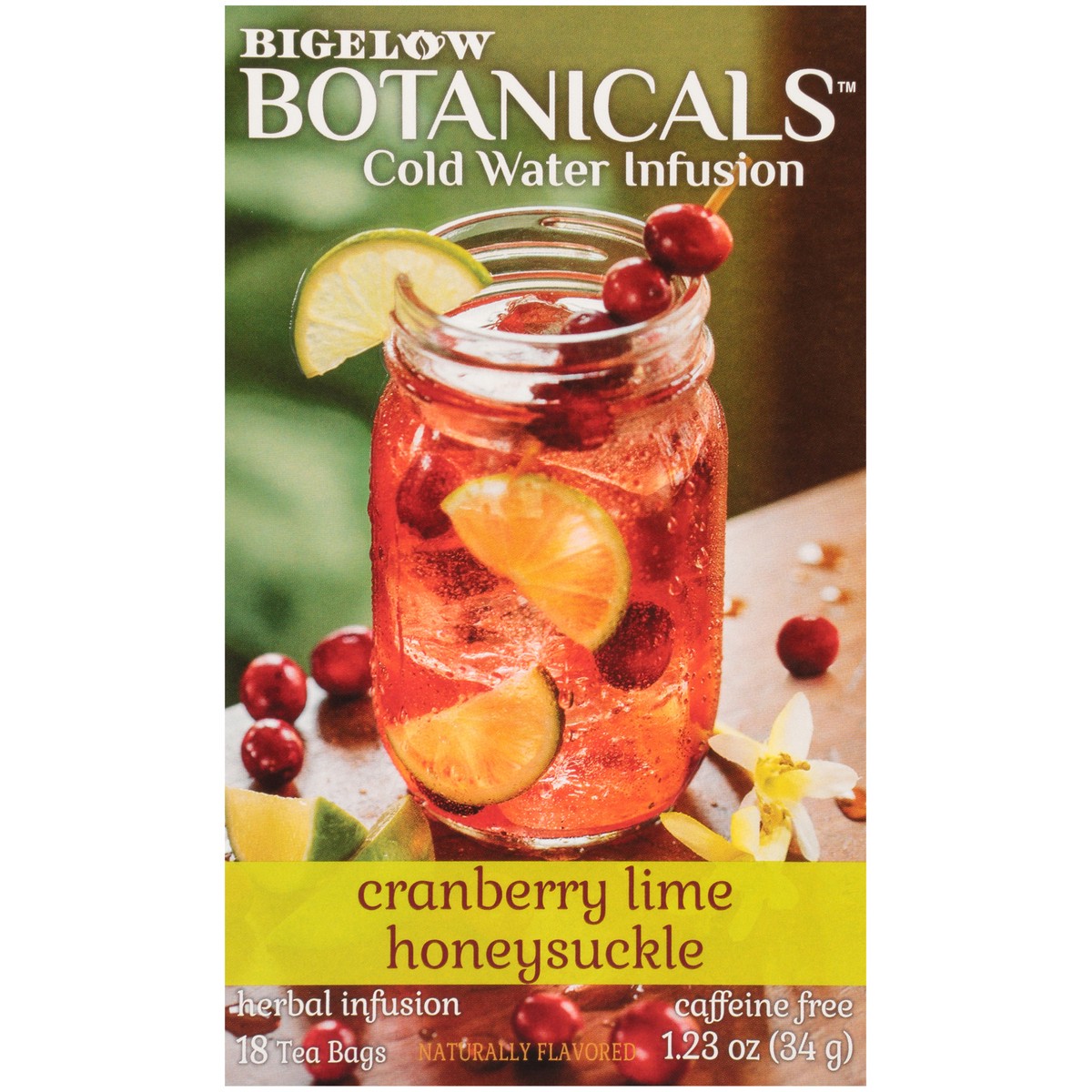 slide 4 of 9, Bigelow Botanicals Cold Water Infusion Tea Bags, Cranberry Lime Honeysuckle - 18 ct, 18 ct