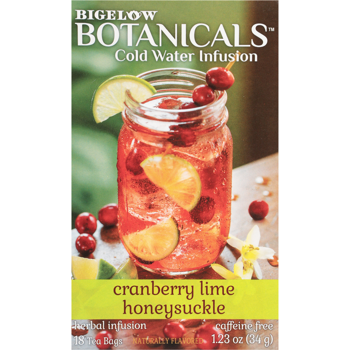 slide 1 of 9, Bigelow Botanicals Cold Water Infusion Tea Bags, Cranberry Lime Honeysuckle - 18 ct, 18 ct