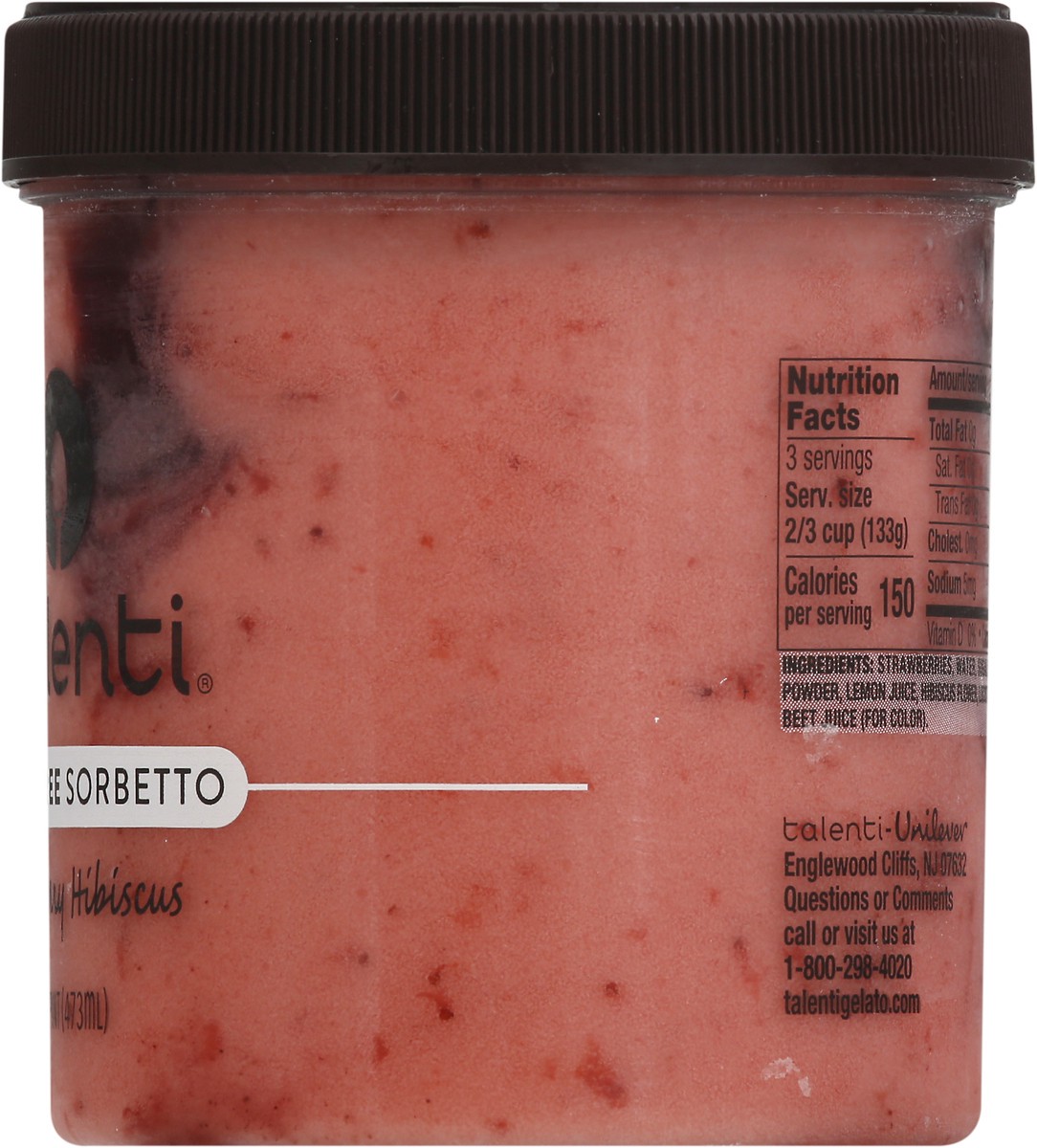 slide 3 of 12, Talenti Dairy-Free Sorbetto Strawberry Hibiscus, 1 pint, 1 pint