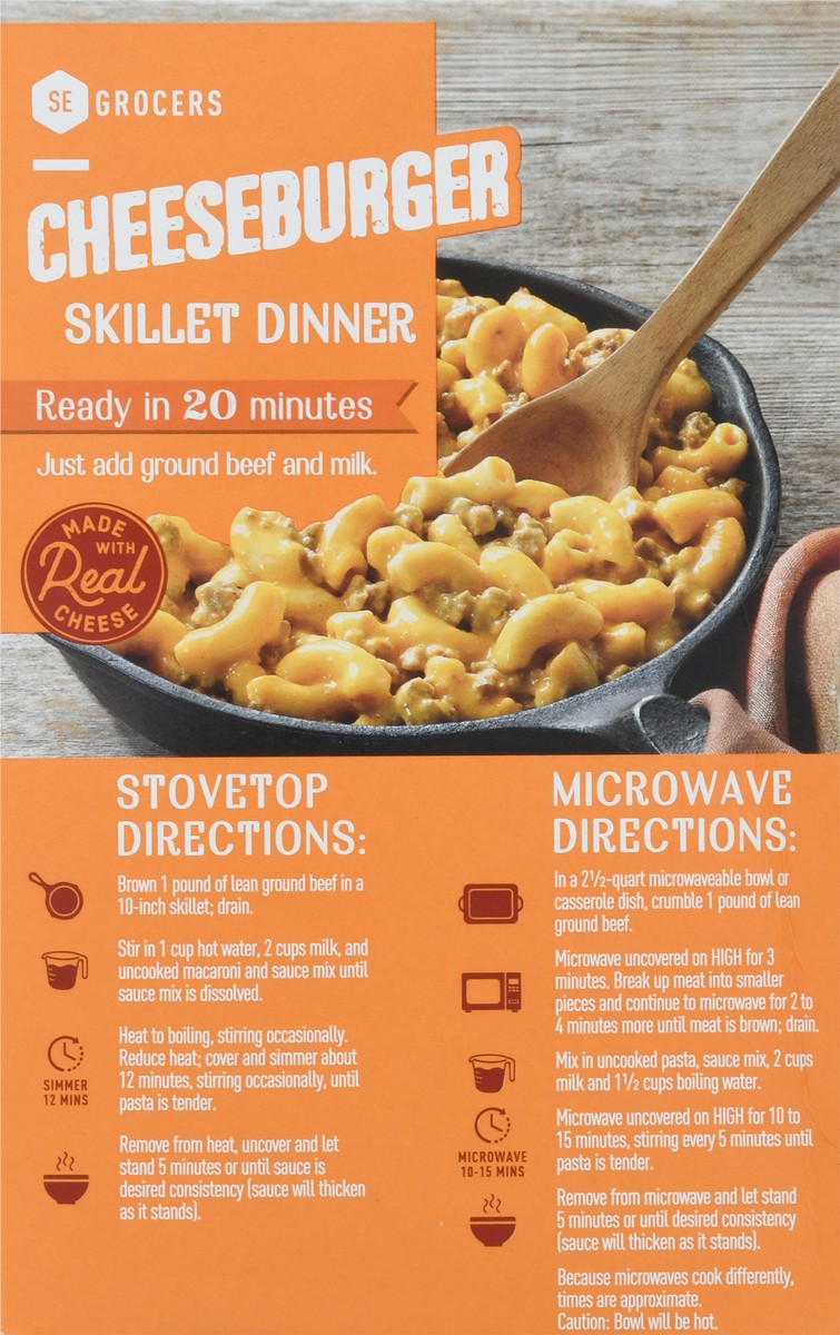 slide 2 of 9, SE Grocers Sklt Dnr Cheeseburger Mac, 5.8 oz