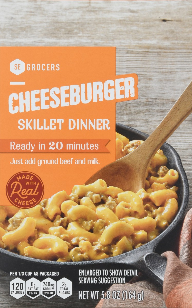 slide 4 of 9, SE Grocers Sklt Dnr Cheeseburger Mac, 5.8 oz