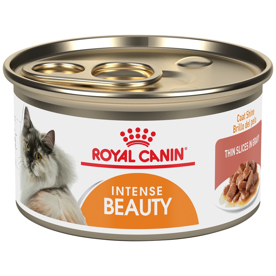 slide 1 of 7, Royal Canin Feline Health Nutrition Intense Beauty Canned Cat Food, 3 oz