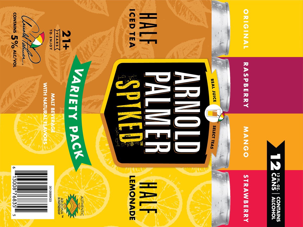 slide 12 of 12, Arnold Palmer Spiked Half & Half Iced Tea/Lemonade Variety Pack 12 - 12 fl oz Cans, 12 ct