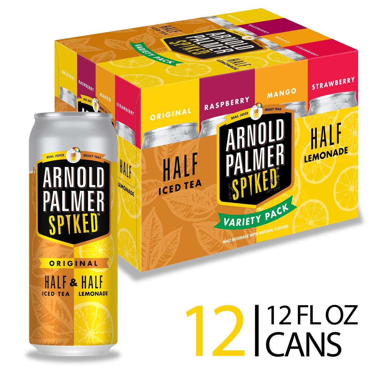 slide 10 of 12, Arnold Palmer Spiked Half & Half Iced Tea/Lemonade Variety Pack 12 - 12 fl oz Cans, 12 ct