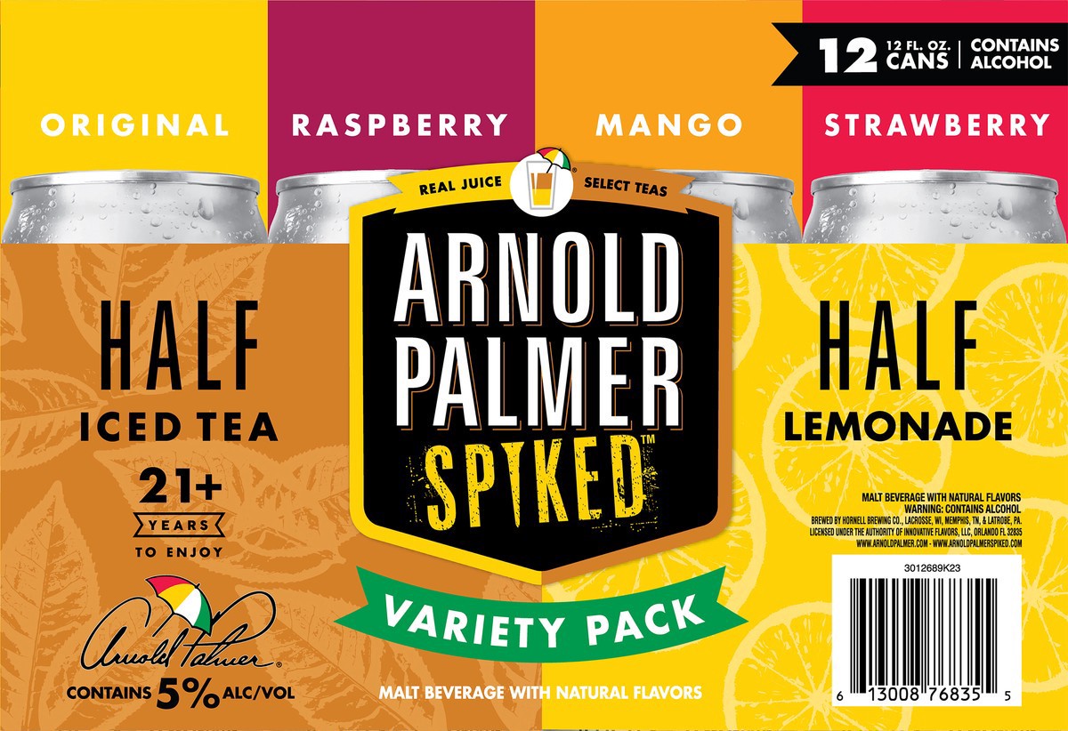 slide 9 of 12, Arnold Palmer Spiked Half & Half Iced Tea/Lemonade Variety Pack 12 - 12 fl oz Cans, 12 ct