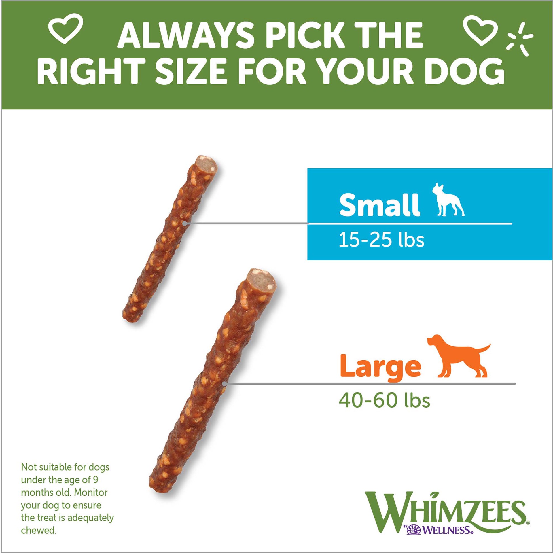 slide 3 of 5, WHIMZEES Wellness Veggie Sausage Dog Dental Treats, Natural Chews, Small Size Stick, (28 Count), 1 ct