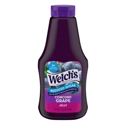 Welch's Reduced Sugar Concord Grape Jelly, 17.1 oz Squeeze Bottle