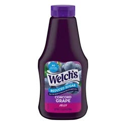 Welch's Reduced Sugar Concord Grape Jelly, 17.1 oz Squeeze Bottle