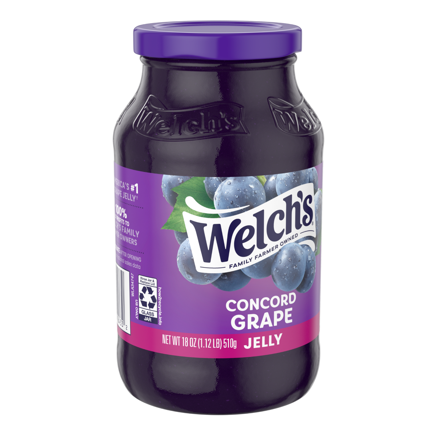slide 2 of 3, Welch's Concord Grape Jelly, 18 Oz Jar, 18 oz