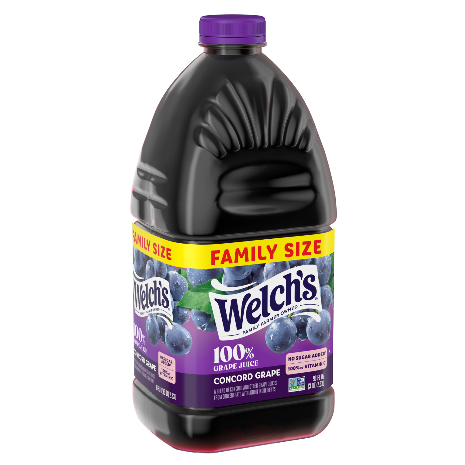 slide 2 of 3, Welch's 100% Grape Juice, Concord Grape, 96 Fl Oz Bottle, 96 fl oz