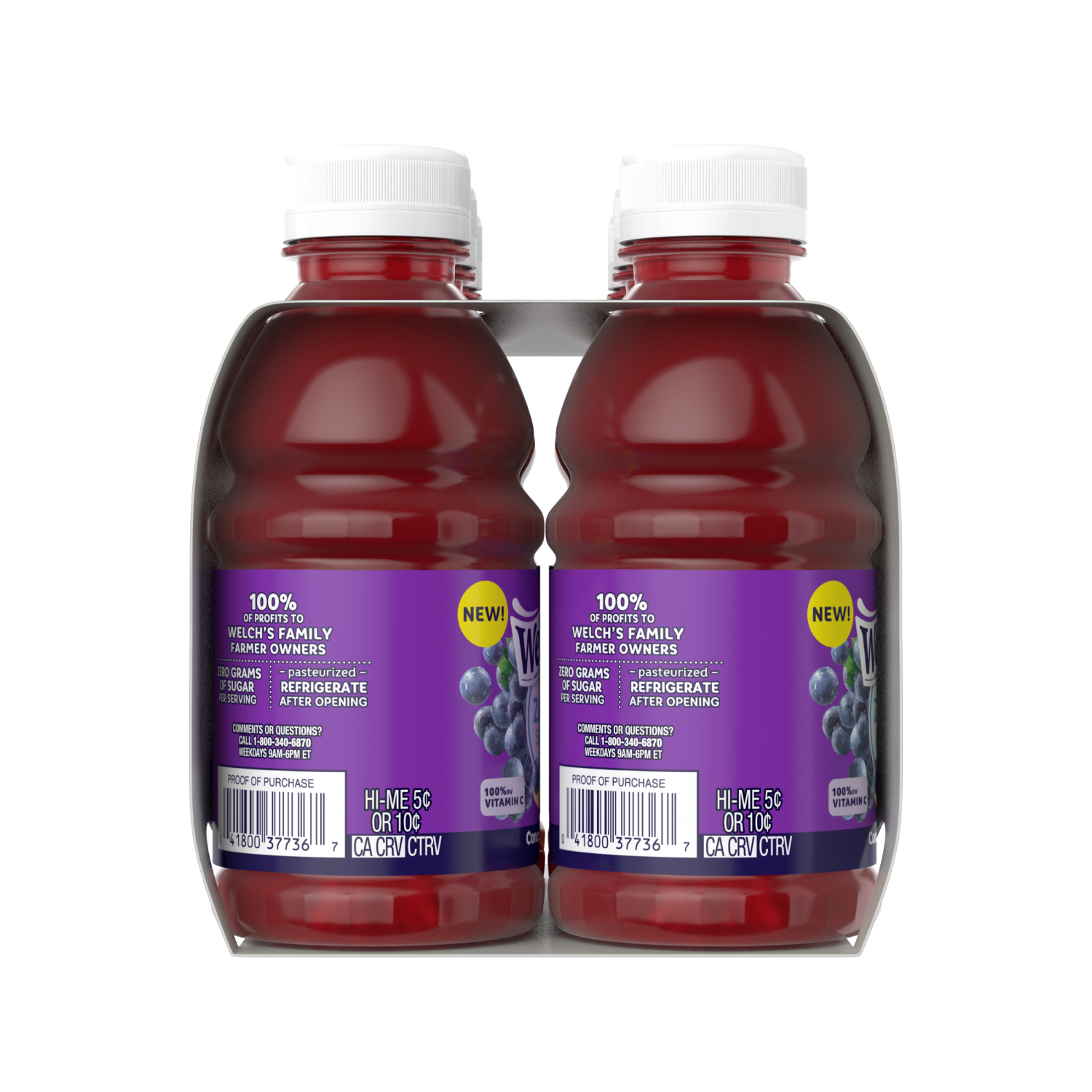 slide 2 of 3, Welch's Zero Sugar Conaircord Grape, 6 ct; 10 oz