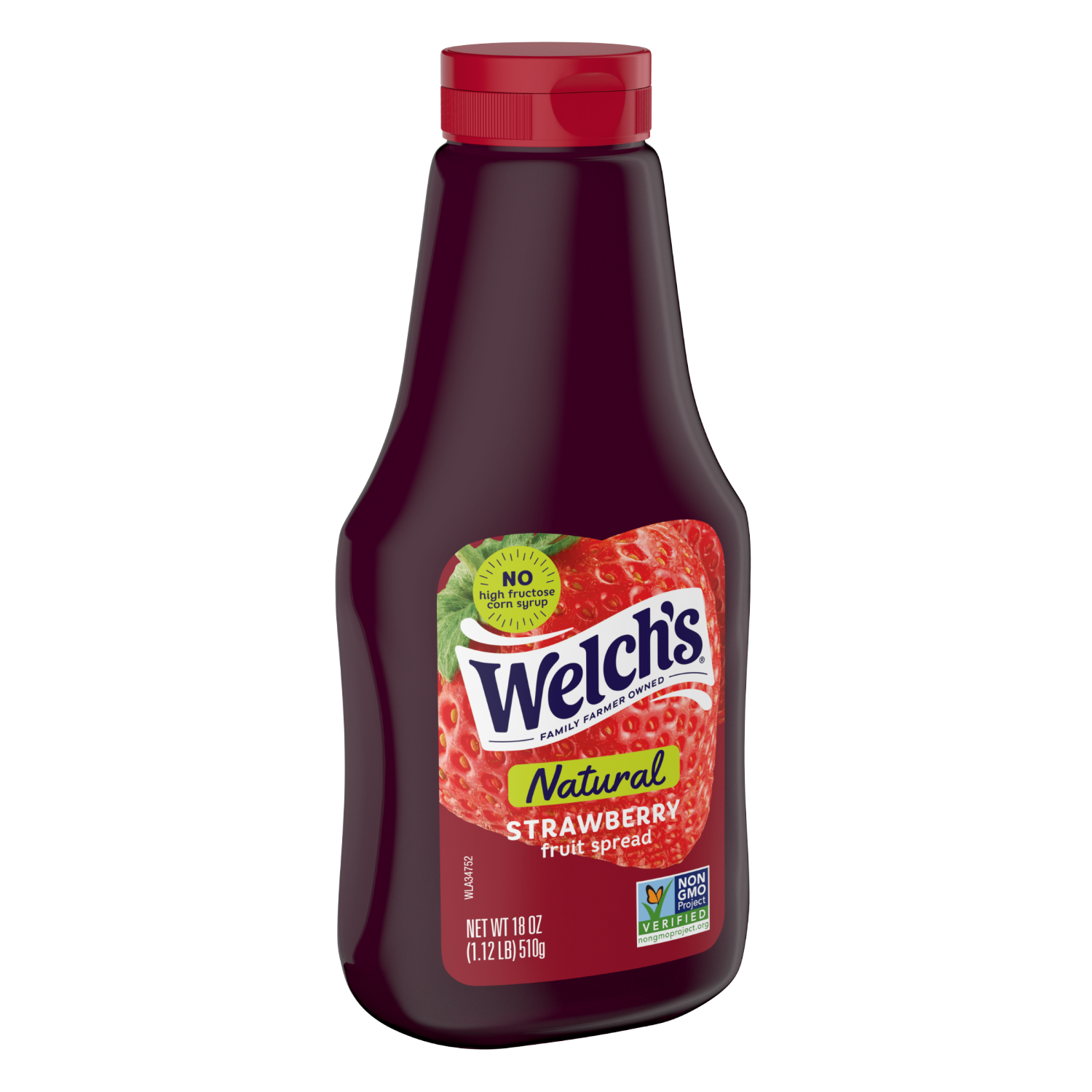 slide 2 of 3, Welch's Natural Strawberry Spread, 18 oz Squeeze Bottle, 18 oz