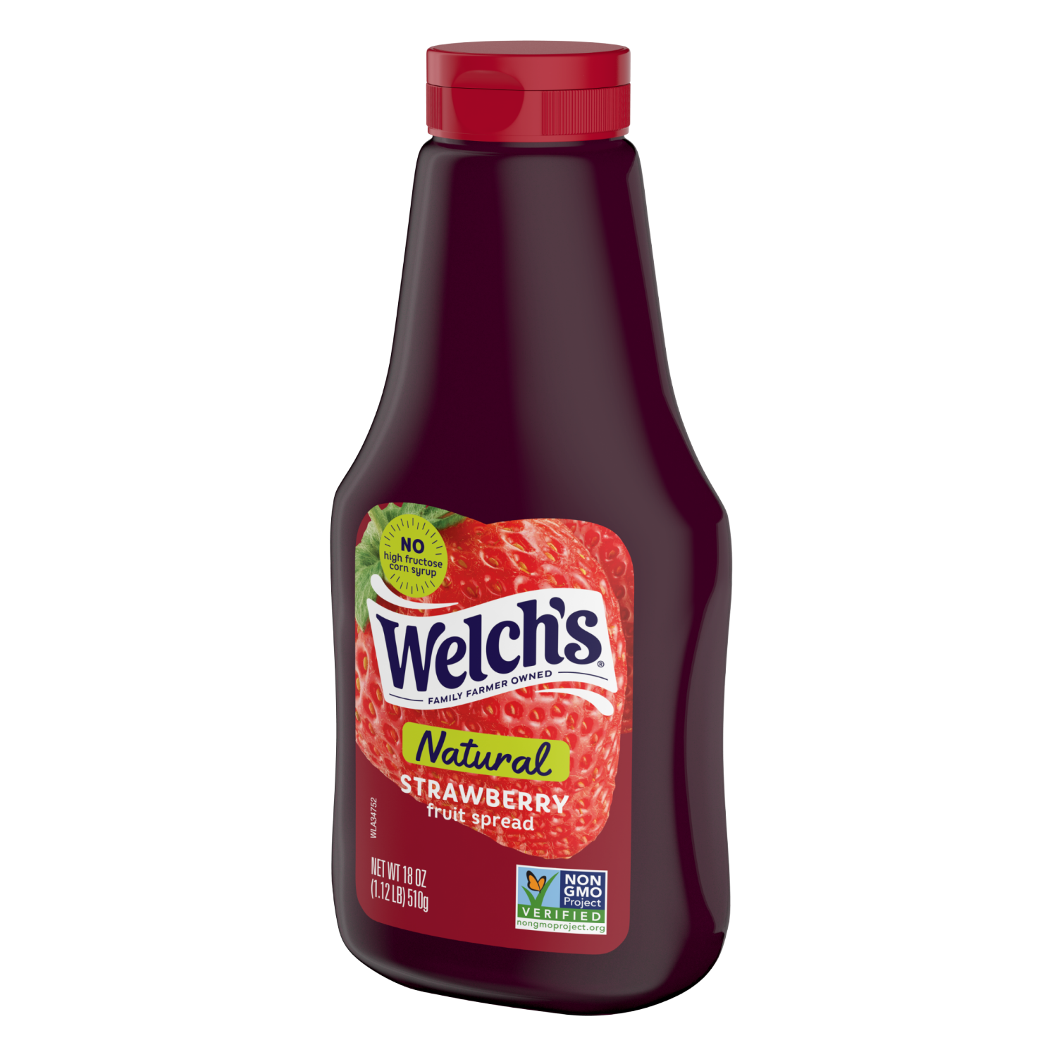 slide 3 of 3, Welch's Natural Strawberry Spread, 18 oz Squeeze Bottle, 18 oz