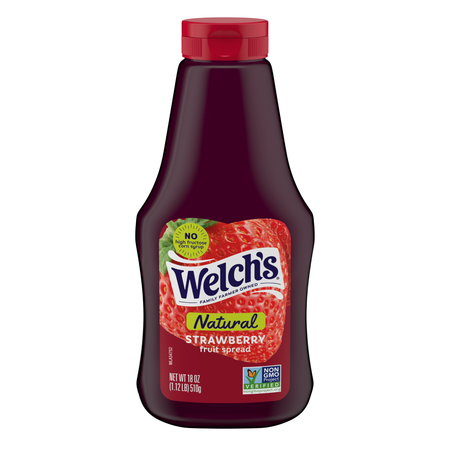 slide 1 of 3, Welch's Natural Strawberry Spread, 18 oz Squeeze Bottle, 18 oz