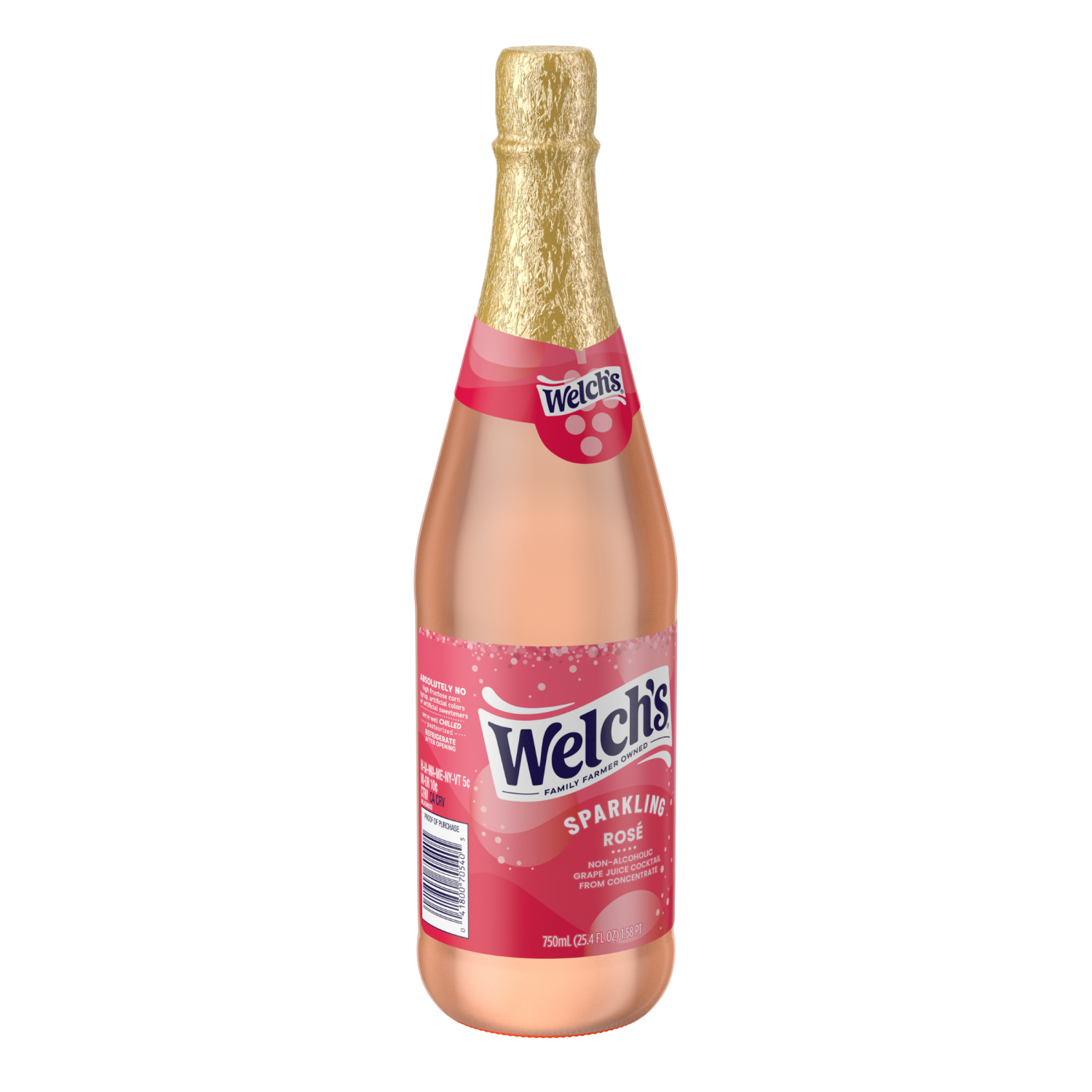 slide 3 of 4, Welch's Non-Alcoholic Sparkling Rosé Grape Juice Cocktail, 25.4 fl oz Bottle, 25.4 fl oz