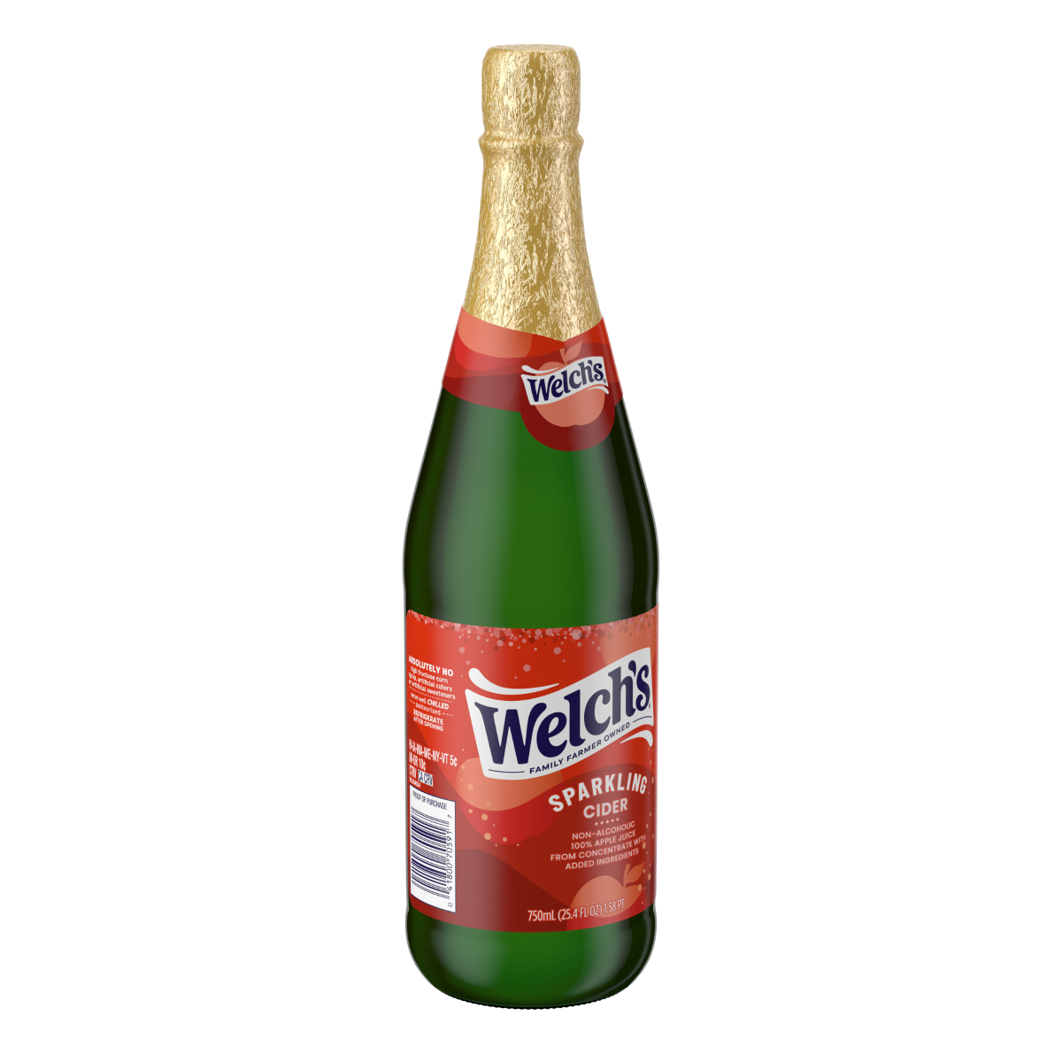 slide 3 of 3, Welch's Non-Alcoholic Sparkling 100% Apple Juice, Cider, 25.4 Fl Oz Bottle, 25.4 fl oz