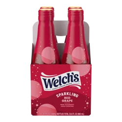 Welch's Non-Alcoholic Sparkling Juice Cocktail, Red Grape, 8.4 fl oz Bottle 4 Pack