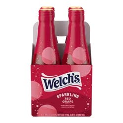 Welch's Non-Alcoholic Sparkling Juice Cocktail, Red Grape, 8.4 fl oz Bottle 4 Pack