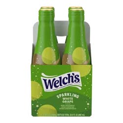 Welch's Non-Alcoholic Sparkling Juice Cocktail, White Grape, 8.4 fl oz Bottle 4 Pack
