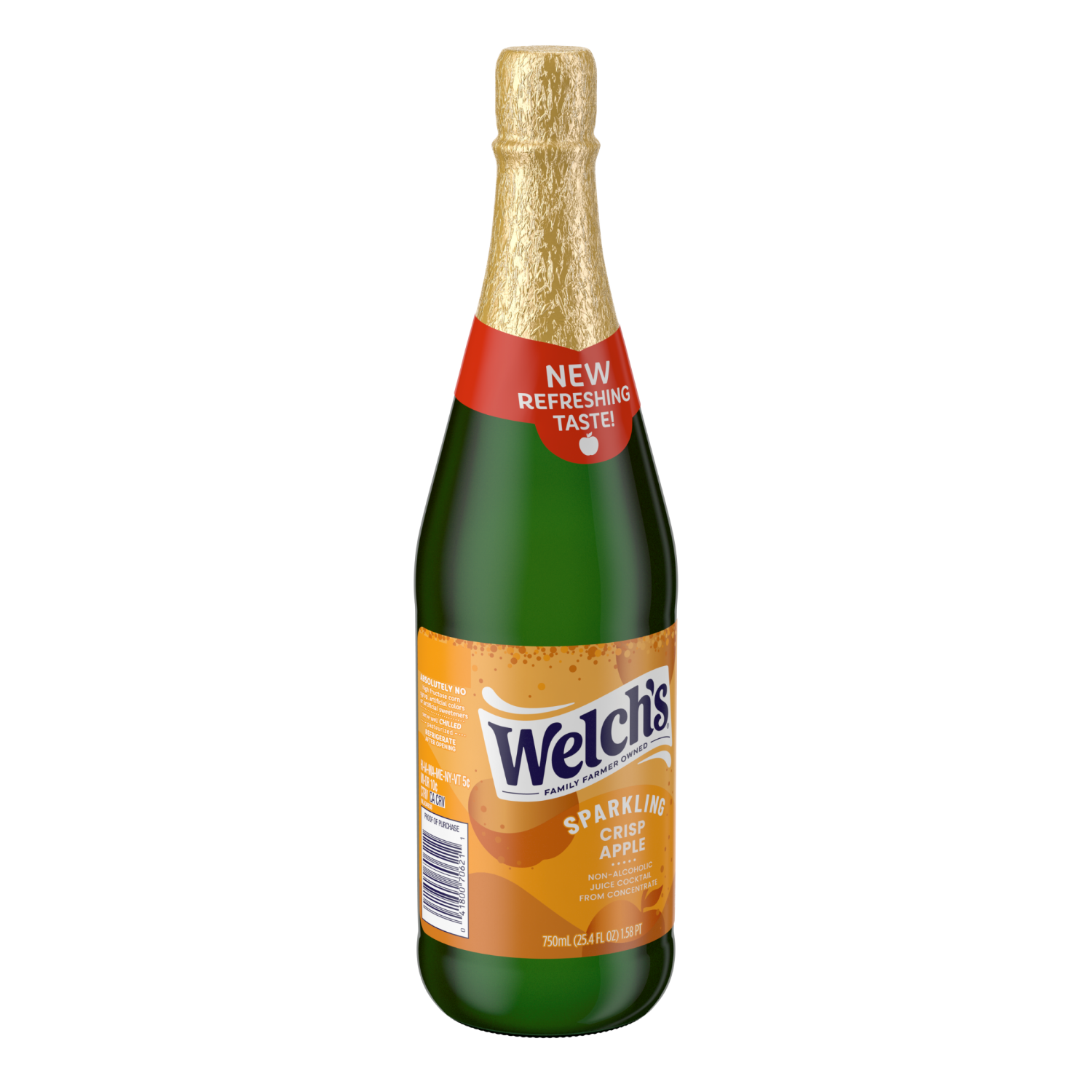 slide 3 of 4, Welch's Non-Alcoholic Sparkling Juice Cocktail, Crisp Apple, 25.4 fl oz Bottle, 25.4 fl oz