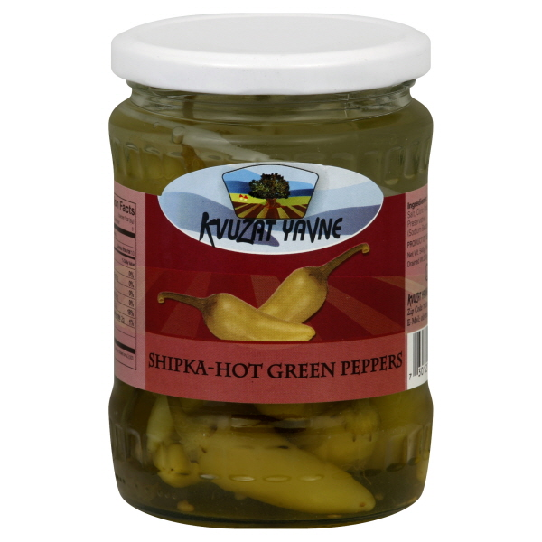slide 1 of 1, Kvuzat Yavne Hot Peppers, 500 ml