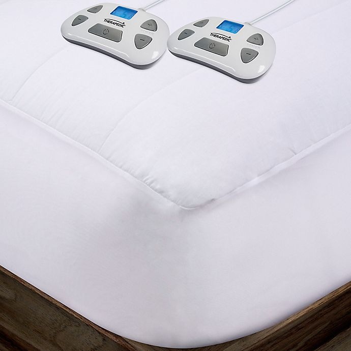 slide 1 of 2, Therapedic Heated Queen Mattress Pad, 1 ct