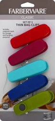 Farberware Classic Set of 5 Thin Bag Clips