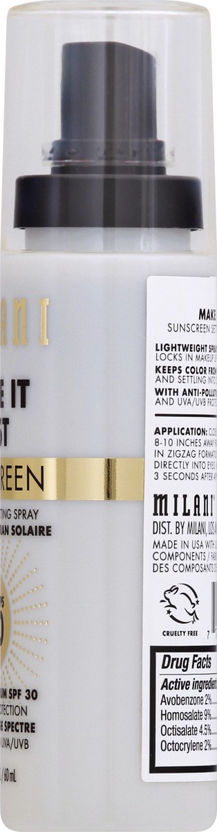 slide 9 of 9, Milani Make It Last Broad Spectrum SPF 30 Sunscreen Setting Spray 2.02 oz, 2.02 oz