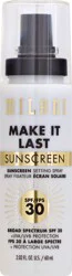 Milani Make It Last Broad Spectrum SPF 30 Sunscreen Setting Spray 2.02 oz