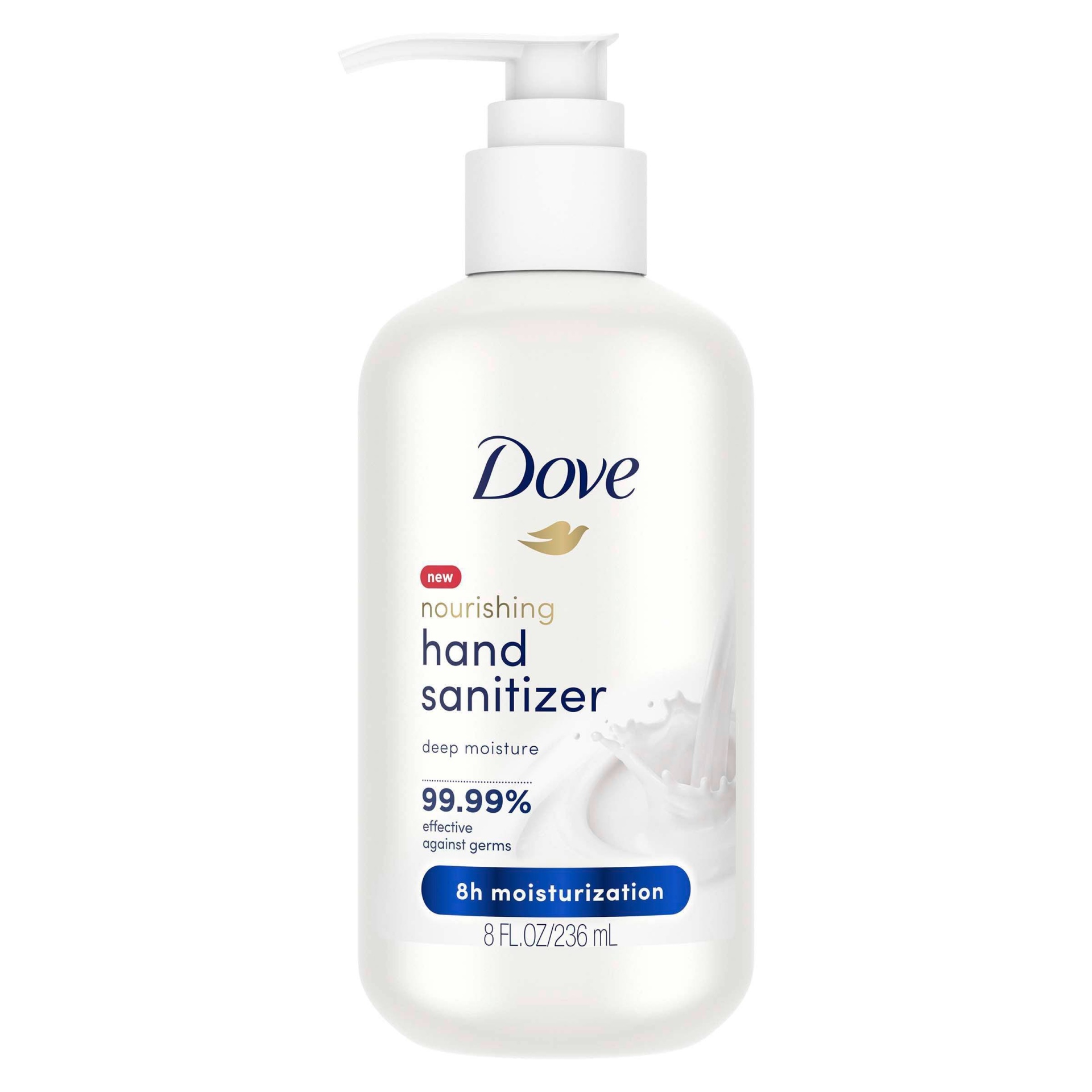 slide 1 of 1, Dove Nourishing Hand Sanitizer Deep Moisture, 8 oz, 8 oz