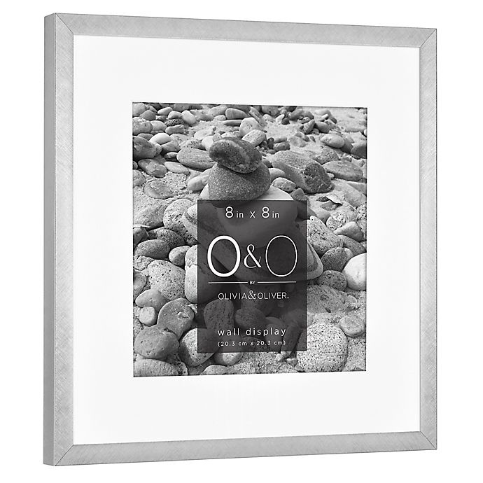 slide 2 of 2, O&O by Olivia & Oliver Matted Metal Wall Frame - Silver, 8 in x 8 in