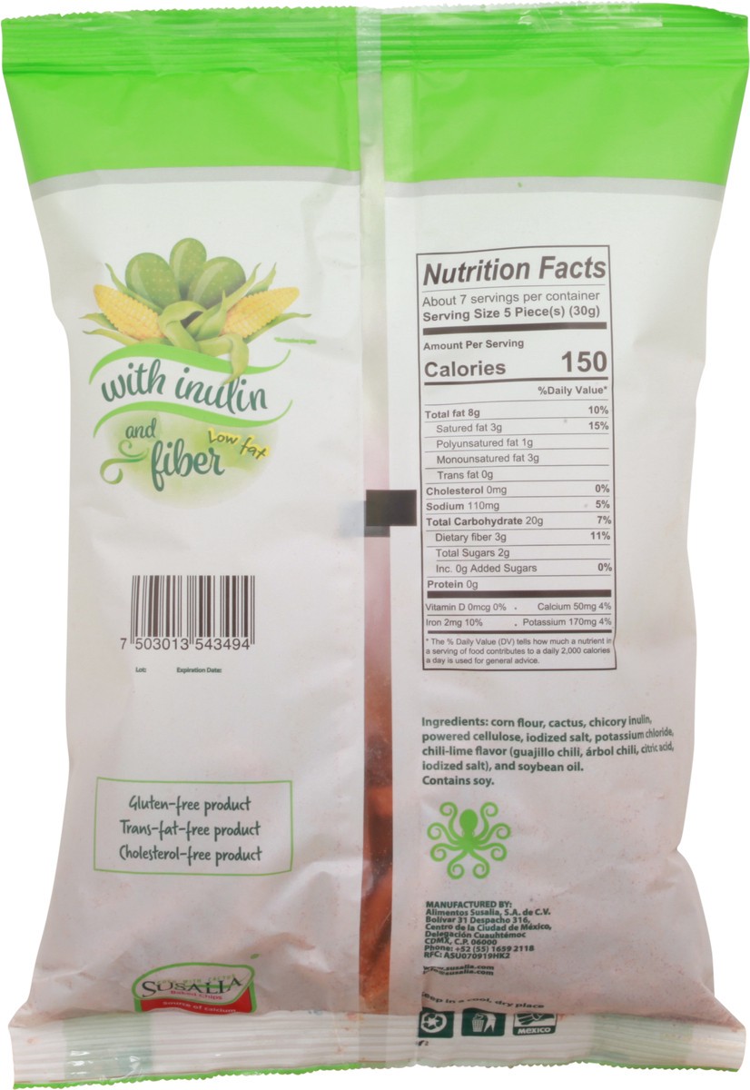 slide 10 of 11, Susalia Churri Nopal Chile Lime Baked Chips 7.05 oz, 7.05 oz