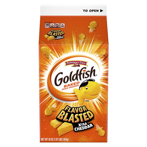 slide 1 of 1, Pepperidge Farm Flavor Blasted Xtra Cheddar Goldfish Crackers, 30 oz