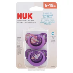 NUK 6-18 Months Silicone Orthodontic Pacifier 2 ea
