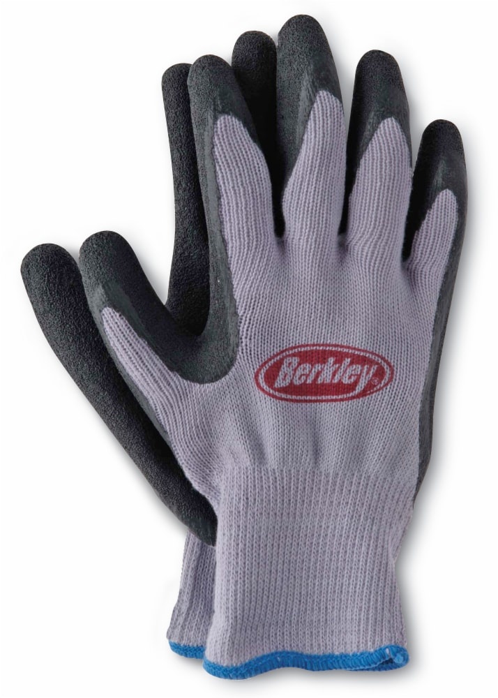 slide 1 of 1, Berkley Coated Fishing Gloves - Gray/Black, 1 ct