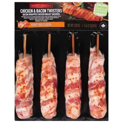 Marcangelo Honey BBQ Flavor Chicken & Bacon Twisters 4 - 2.46 oz Skewers