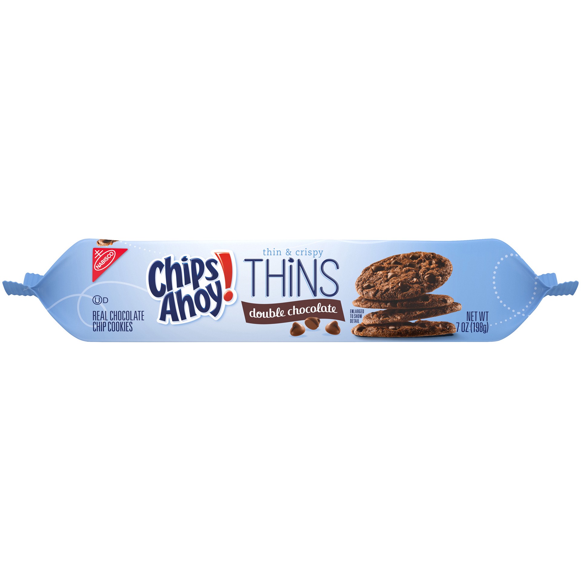 slide 4 of 6, Nabisco Double Chocolat Chips Ahoy Thins, 7 oz