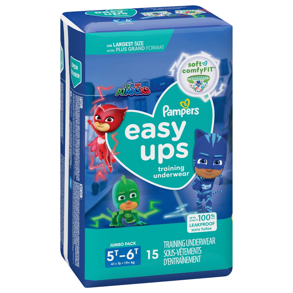 slide 2 of 9, Pampers Easy Ups Training Underwear Boys Size 7 5T-6T 15 Count, 15 ct
