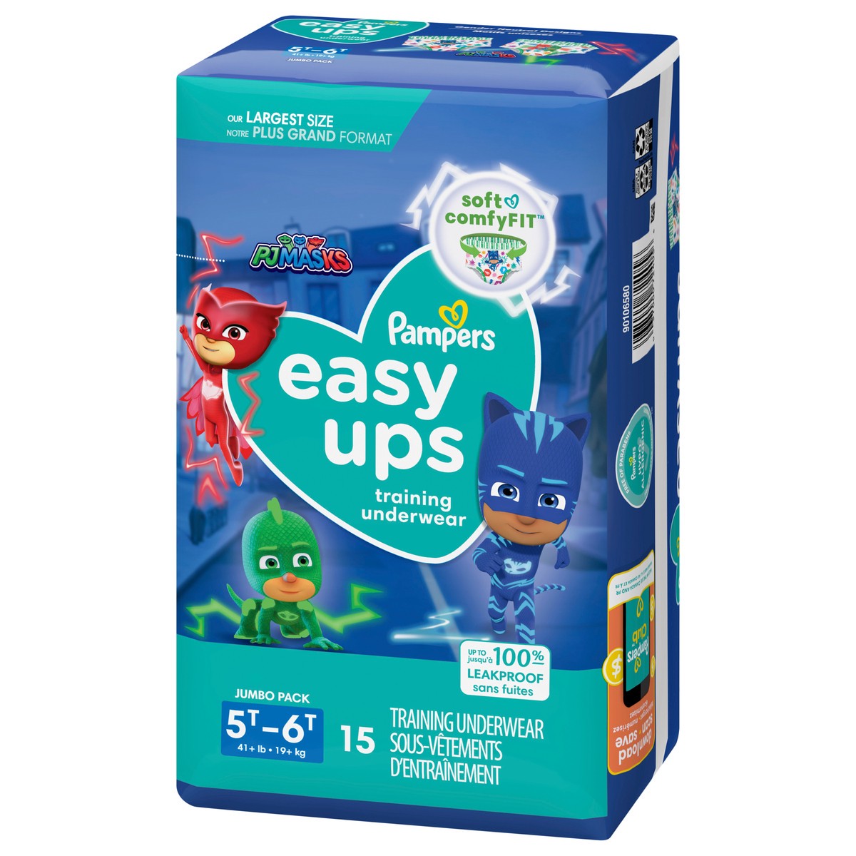 slide 8 of 9, Pampers Easy Ups Training Underwear Boys Size 7 5T-6T 15 Count, 15 ct