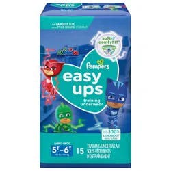 Pampers Easy Ups Training Underwear Boys Size 7 5T-6T 15 Count