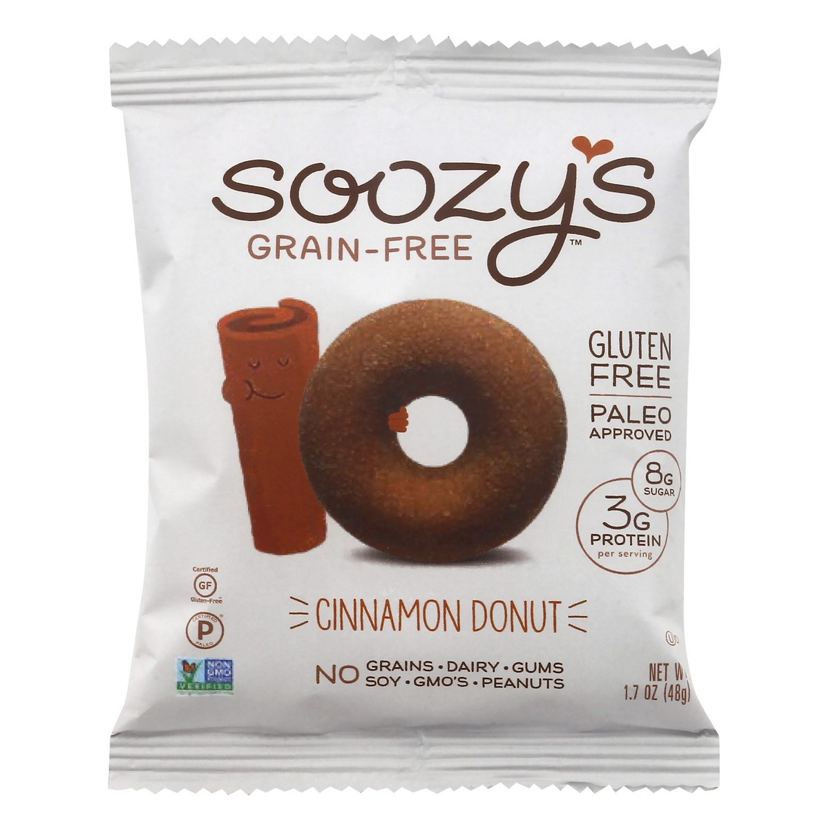 slide 4 of 9, Soozys Cinnamon Donut 1.7 oz, 1.7 oz