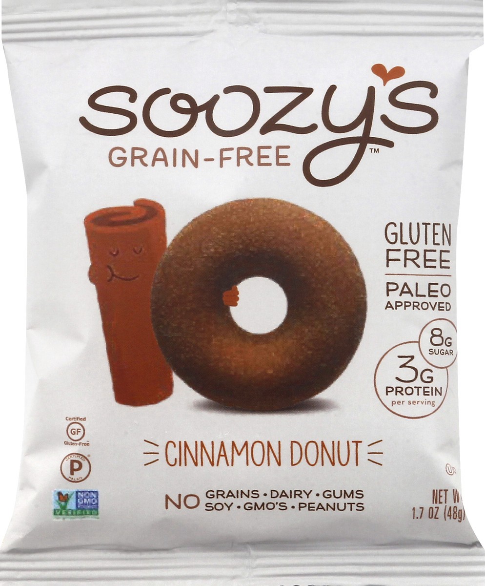 slide 1 of 9, Soozys Cinnamon Donut 1.7 oz, 1.7 oz