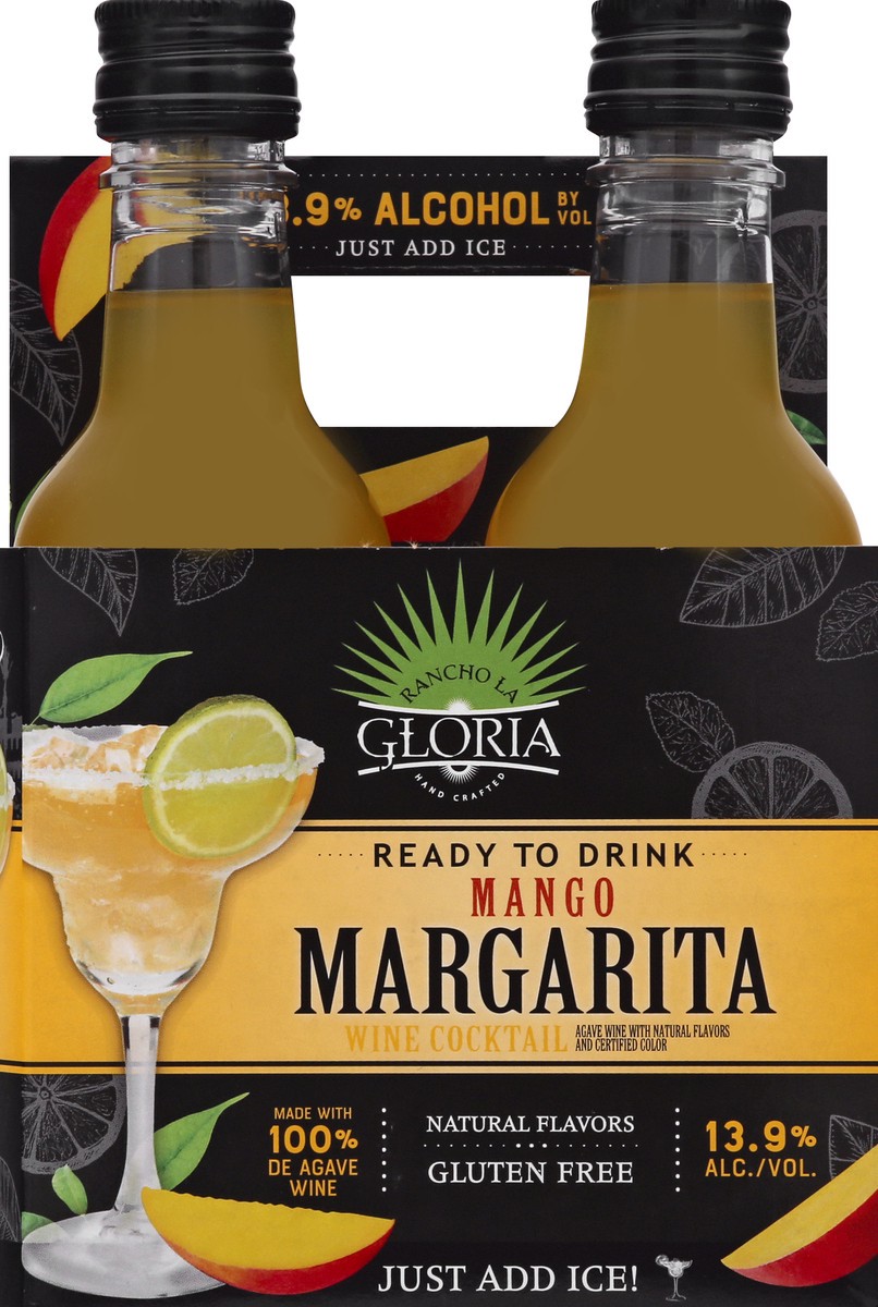 slide 6 of 10, Rancho La Gloria Mango Margarita 4 ea, 4 ct; 187 ml