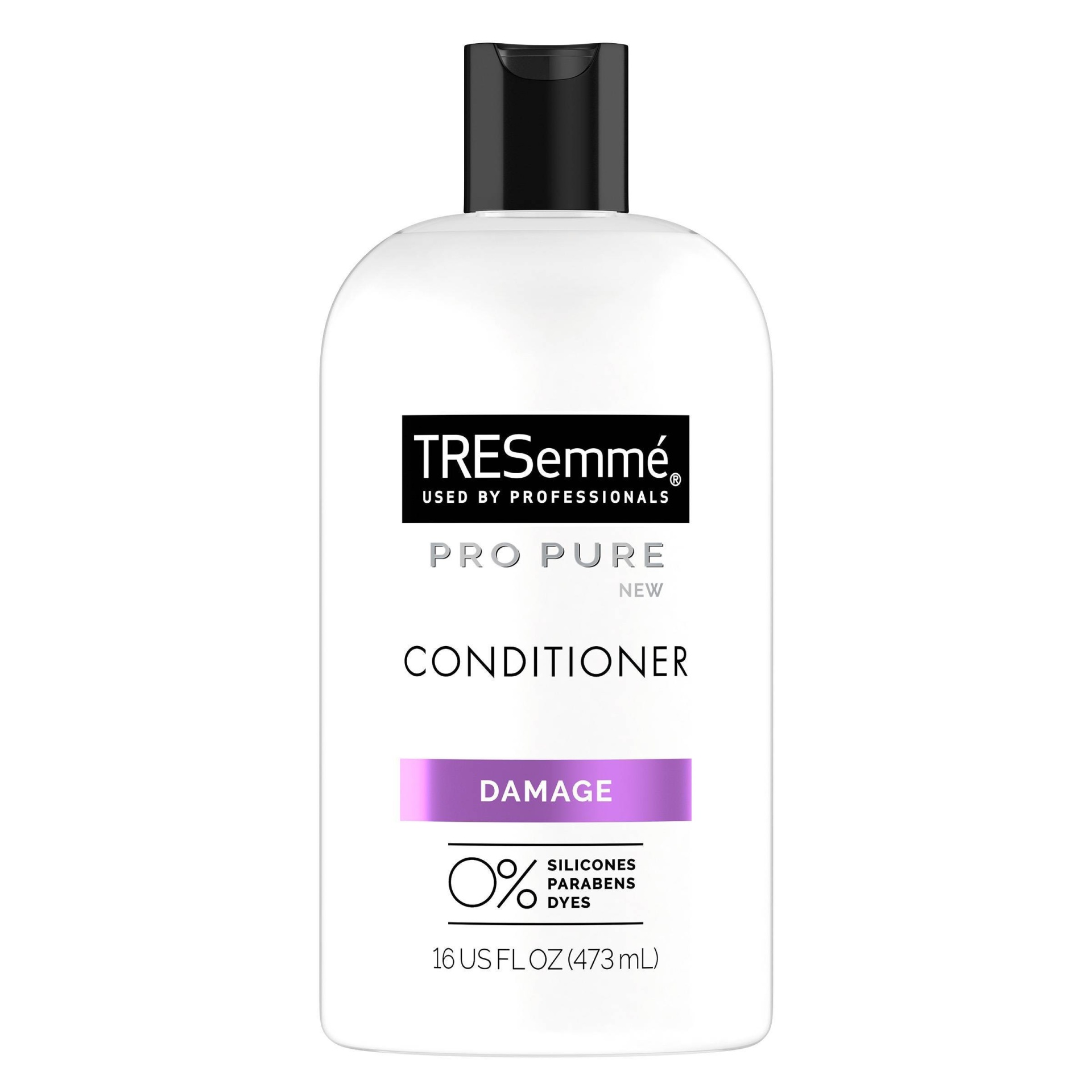 slide 1 of 7, TRESemmé Pro Pure Silicone Free Conditioner For Damaged Hair, 16 oz