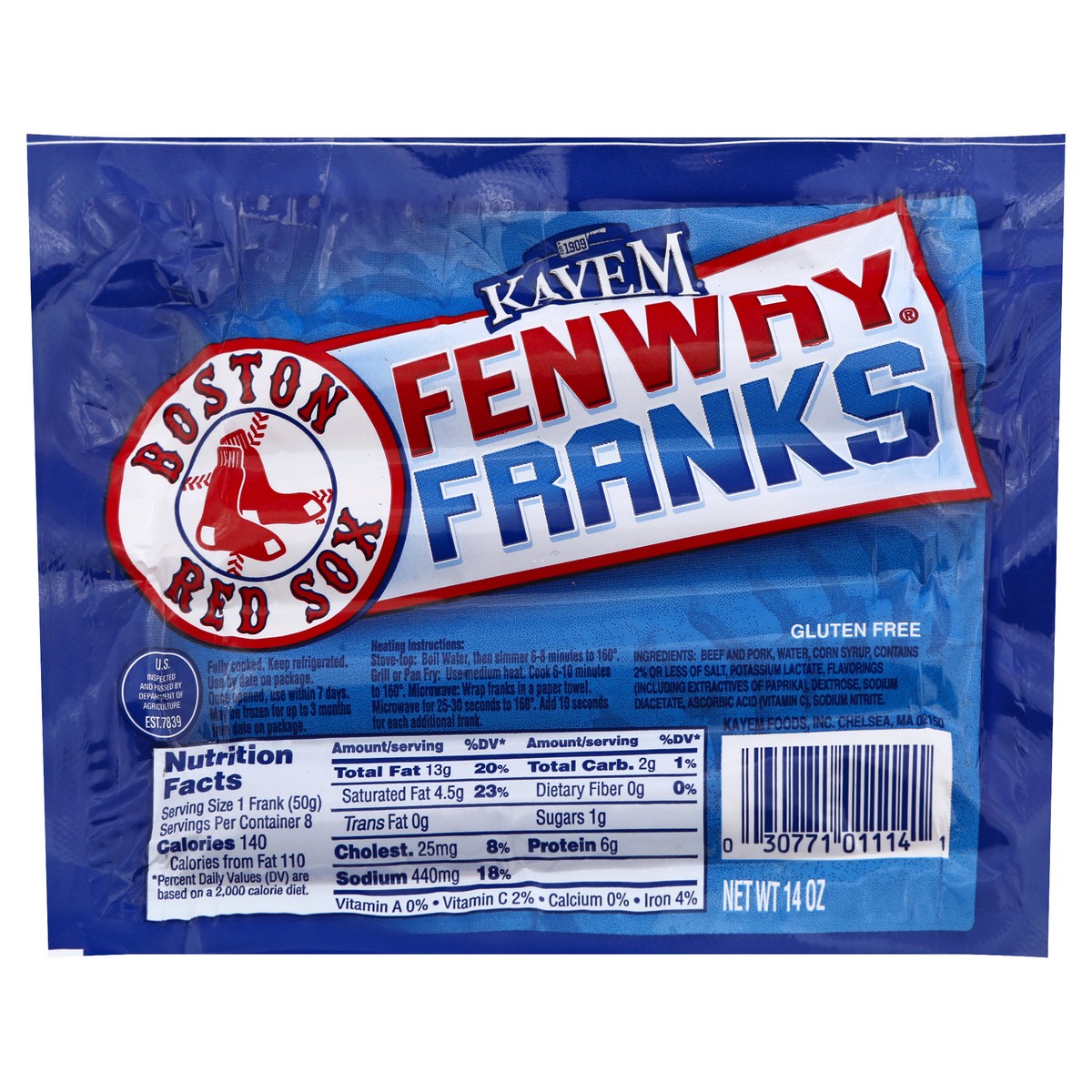 slide 9 of 13, Kayem Fenway Franks 14 oz, 14 oz