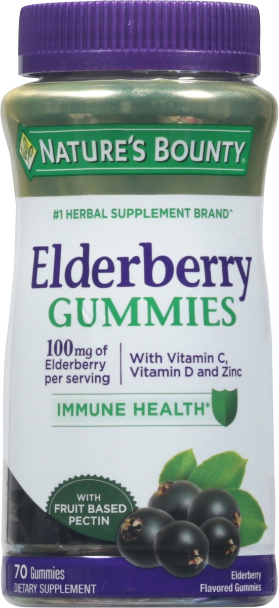 slide 7 of 9, Nature's Bounty Elderberry Gummies, 70 ct