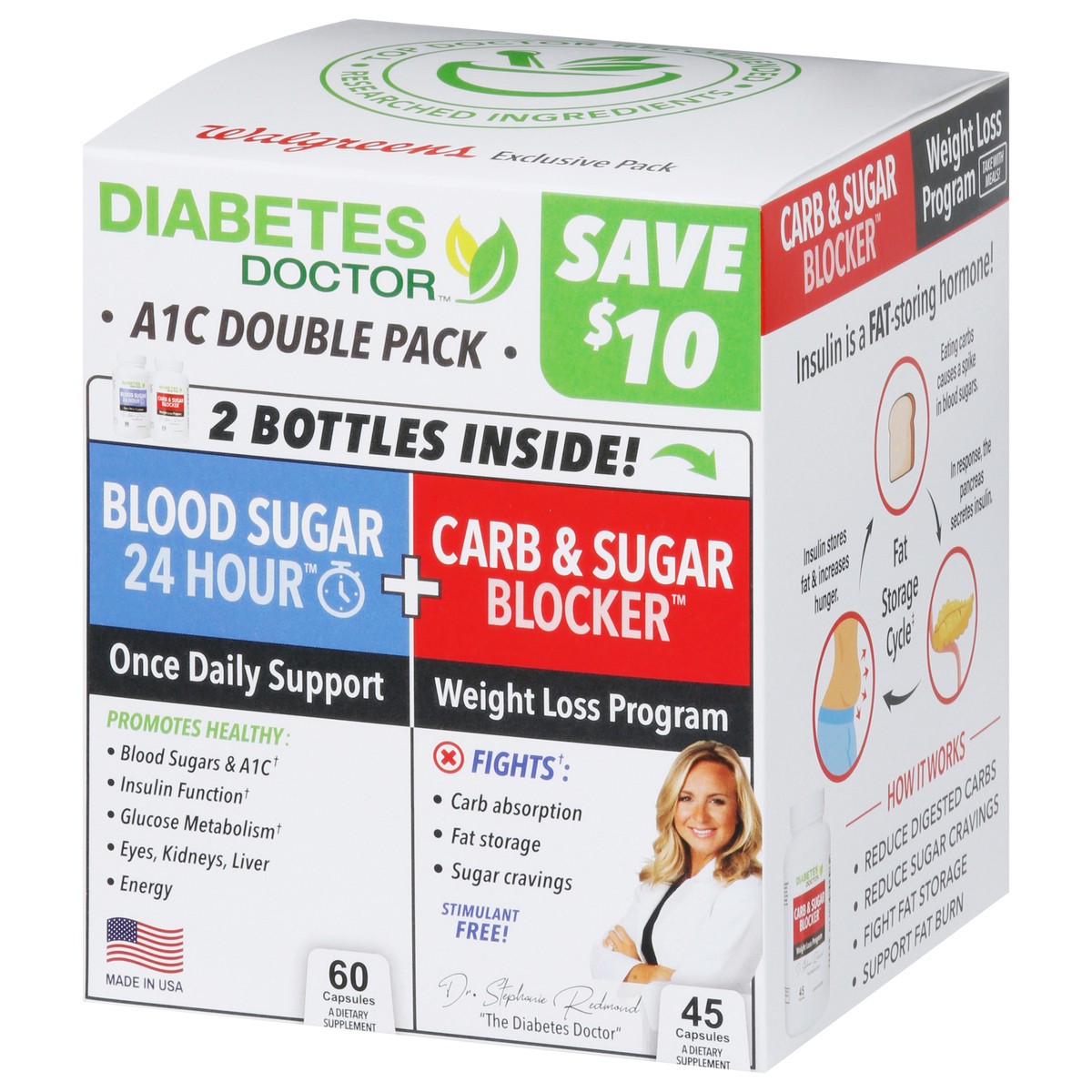 slide 13 of 15, Dr. Stephanie's Blood Sugar 24 Hour + Carb & Sugar Blocker 2 ea, 2 ct