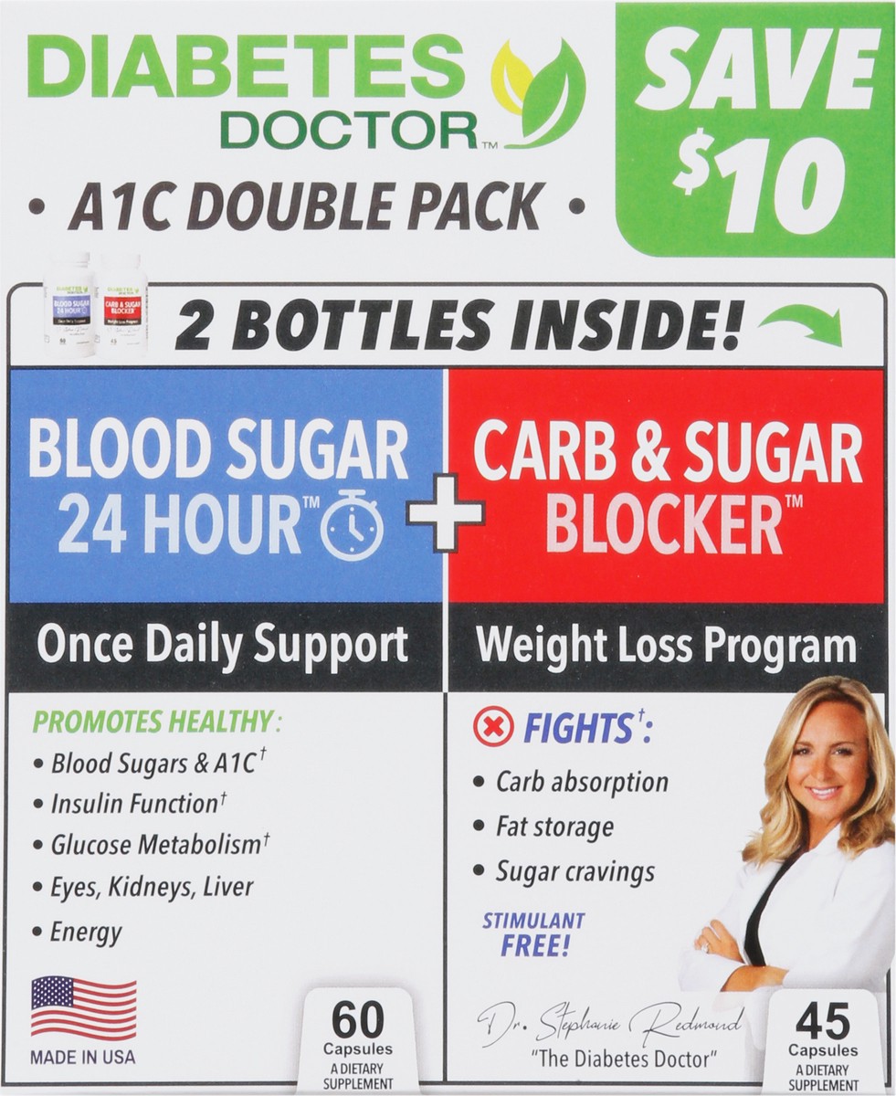 slide 10 of 15, Dr. Stephanie's Blood Sugar 24 Hour + Carb & Sugar Blocker 2 ea, 2 ct
