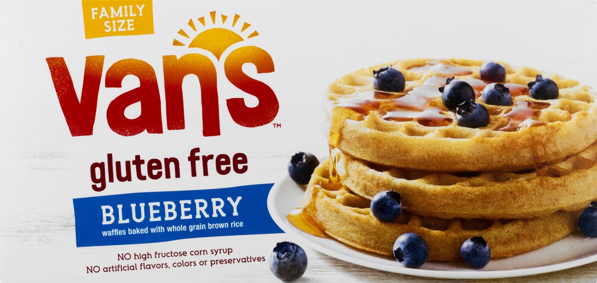 slide 4 of 13, Van's Gluten Free Blueberry Waffles, 18 oz