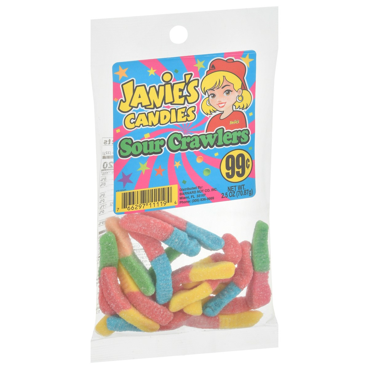 slide 7 of 9, Janie's Candies Sour Crawlers Candy 2.5 oz, 1 ct